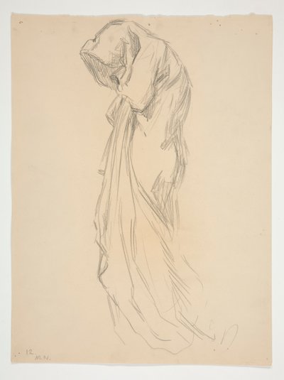 Estudio para la figura de las 12 de la noche en de Edwin Austin Abbey