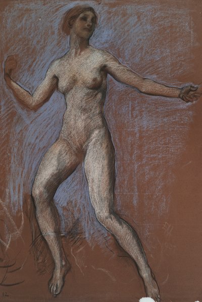 Estudio para la figura de las 12 del mediodía para de Edwin Austin Abbey