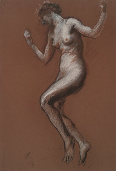 Estudio para figura de 1 pm en de Edwin Austin Abbey