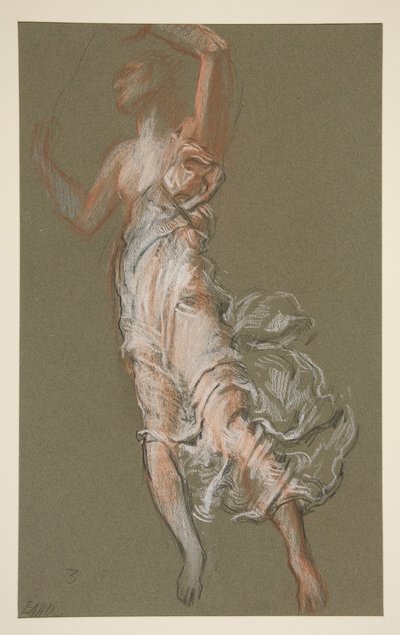 Estudio para figura de 3 pm en de Edwin Austin Abbey