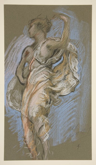 Estudio para figura de 4 pm en de Edwin Austin Abbey