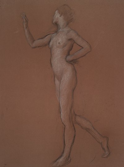 Estudio para la figura de las 7 am para de Edwin Austin Abbey