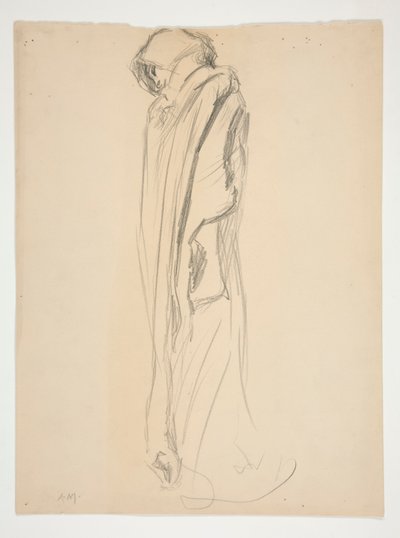 Estudio para la figura de las 9 de la noche en de Edwin Austin Abbey