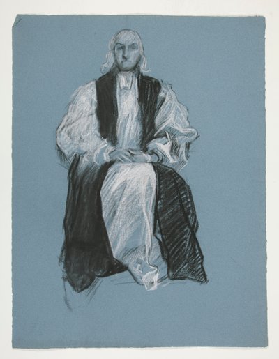 Estudio para la figura del obispo William White, en de Edwin Austin Abbey
