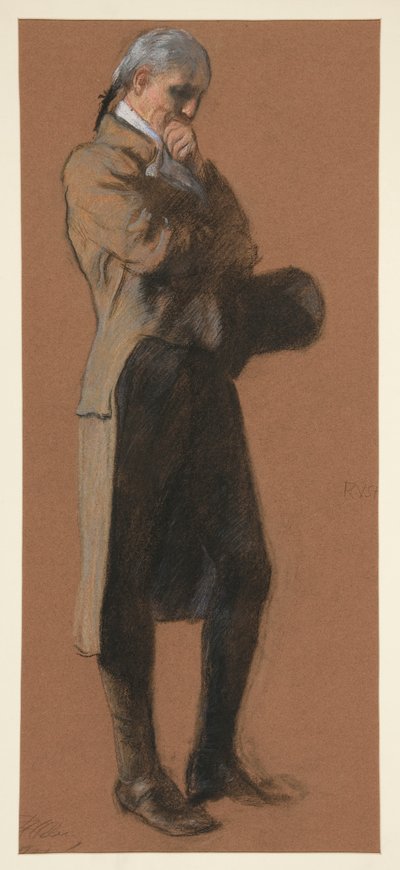 Estudio para figura del Dr. Benjamin Rush, en de Edwin Austin Abbey