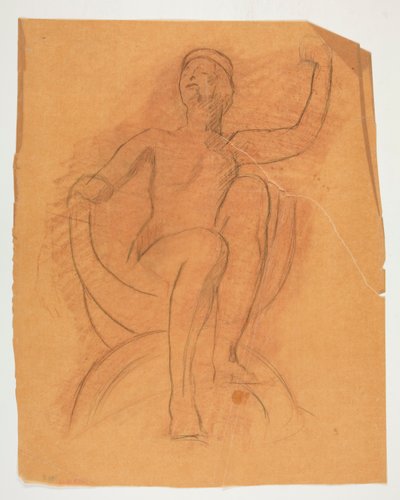 Estudio para la figura del Genio de Estado en el de Edwin Austin Abbey