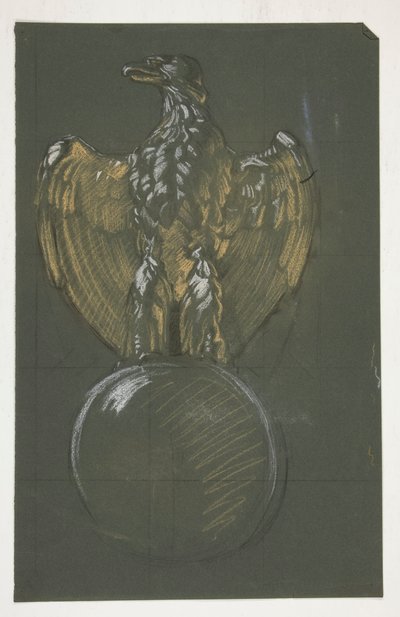 Estudio para la decoración de la columna del águila en de Edwin Austin Abbey