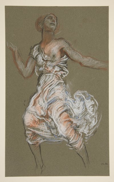 Estudio para la figura de las 12 del mediodía en de Edwin Austin Abbey