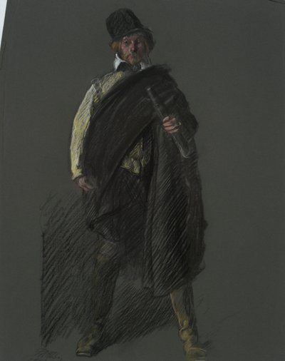 Estudio para la figura del Capitán Peter Minuit, en de Edwin Austin Abbey