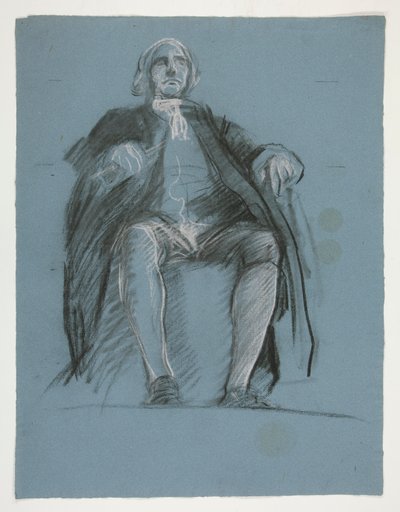 Estudio para la figura del General John Peter Gabriel Muhlenberg, en el de Edwin Austin Abbey