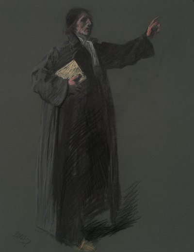 Estudio para la figura de Johann Kelpius, en de Edwin Austin Abbey
