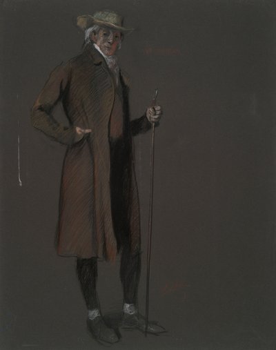 Estudio para la figura de John Bartram, en de Edwin Austin Abbey