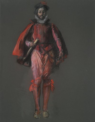 Estudio para la figura de Sir Walter Raleigh, en de Edwin Austin Abbey