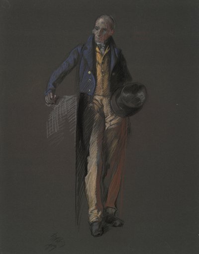 Estudio para la figura de Stephan Girard, en de Edwin Austin Abbey