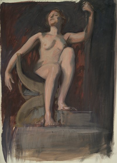 Estudio para la figura de El Genio de Pensilvania en de Edwin Austin Abbey