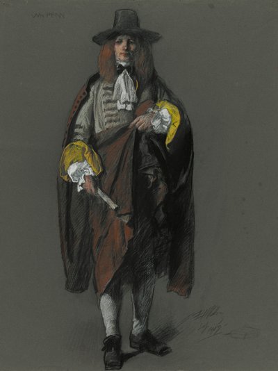 Estudio para la figura de William Penn en de Edwin Austin Abbey