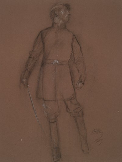 Estudio para la figura de un General de la Guerra Civil, en de Edwin Austin Abbey