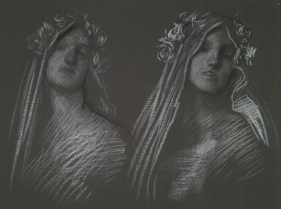 Estudio para la cabeza de Blanchefleur para de Edwin Austin Abbey