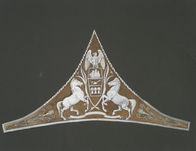 Estudio de detalles decorativos triangulares, en el edificio del capitolio del estado de Pensilvania, Harrisburg, 1902-1911 de Edwin Austin Abbey