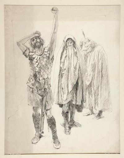 Estudio para obra de Shakespeare no identificada de Edwin Austin Abbey