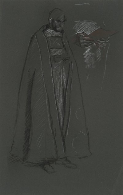 Estudio de obispo para la coronación de Eduardo VII de Edwin Austin Abbey