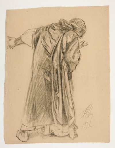Estudio de Sir Galahad, para uno de los murales de The Quest of the Holy Grail (una serie de quince pinturas para la Biblioteca Pública de Boston, completada en 1901) de Edwin Austin Abbey