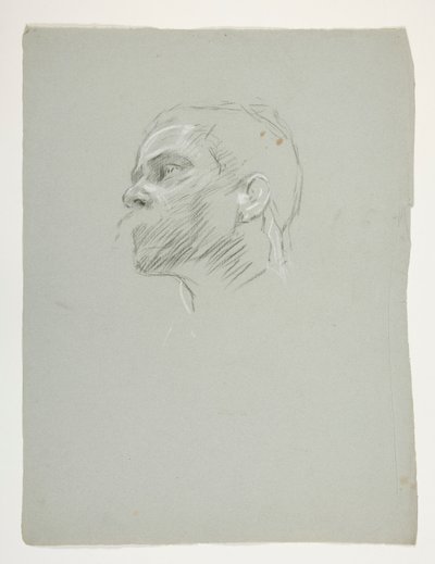 Estudio de una cabeza, para el Rey Arturo de Edwin Austin Abbey