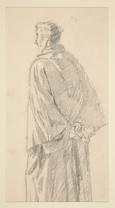 estudio de un hombre en túnica de Edwin Austin Abbey
