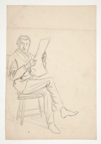 estudio de un hombre leyendo de Edwin Austin Abbey