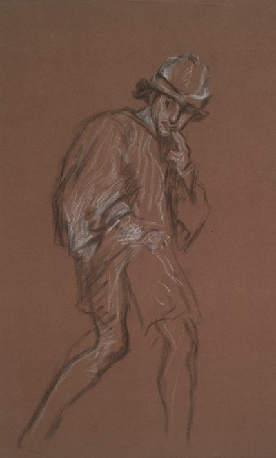 estudio de un hombre caminando de Edwin Austin Abbey