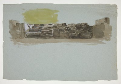 Estudio de un muro de piedra de Edwin Austin Abbey