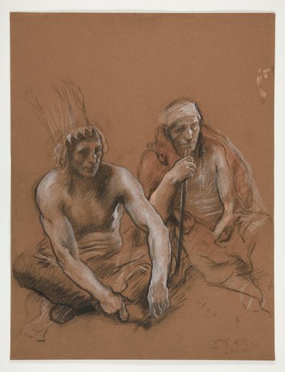 Estudio de dos indias para de Edwin Austin Abbey