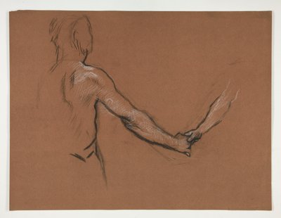 Estudio de dos figuras dándose la mano en el de Edwin Austin Abbey