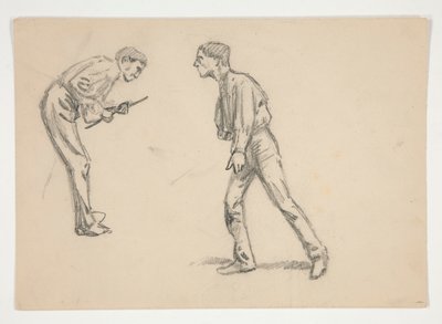 estudio de dos hombres de Edwin Austin Abbey
