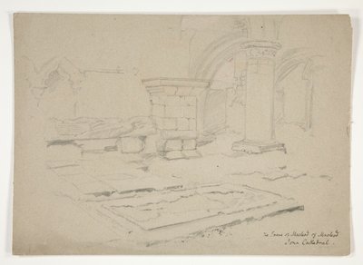 La tumba de MacLeod de MacLeod: Catedral de Iona de Edwin Austin Abbey