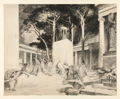 El Oráculo Desafiado, Acto III, Escena II, El Invierno de Edwin Austin Abbey