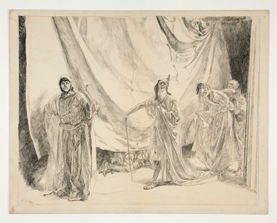 La Reentrada de los Actores, ilustración para el Acto V, Escena I, Una Noche de Verano de Edwin Austin Abbey