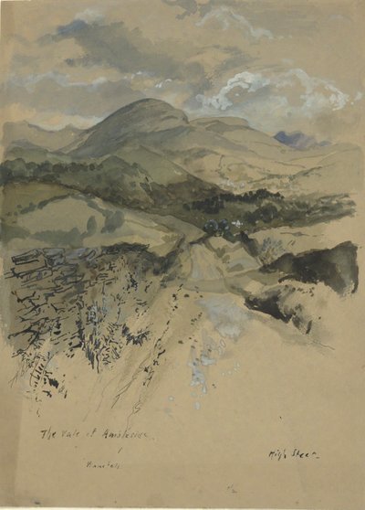 El valle de Ambleside, Wansfell de Edwin Austin Abbey
