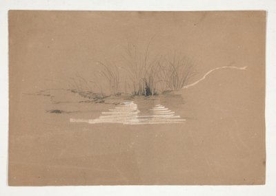 Árboles en la orilla del río (?) de Edwin Austin Abbey