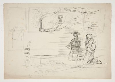 Dos figuras rezando: estudio para de Edwin Austin Abbey