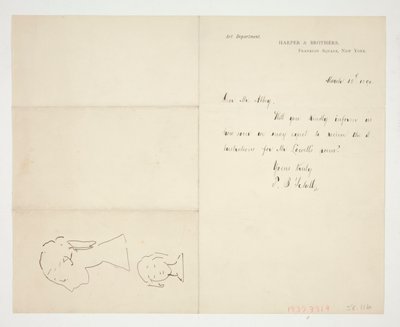 Dos bocetos de un busto de Edwin Austin Abbey