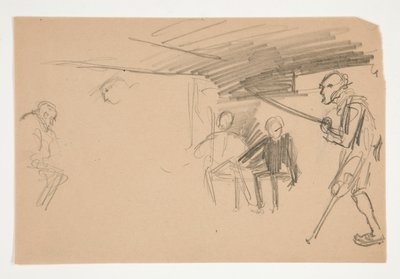 Ilustración no identificada de Oliver Goldsmith de Edwin Austin Abbey