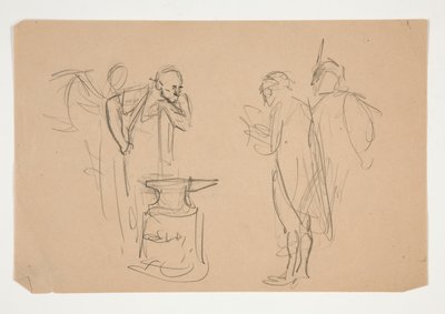 Ilustración no identificada de Oliver Goldsmith de Edwin Austin Abbey