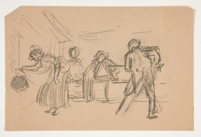 Ilustración no identificada de Oliver Goldsmith de Edwin Austin Abbey