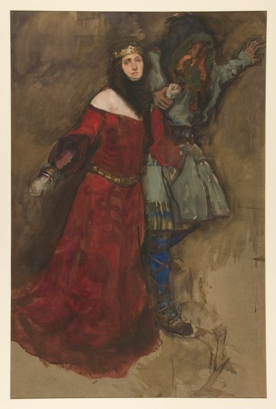 ¿Escena no identificada, de Hamlet o Macbeth? de Edwin Austin Abbey