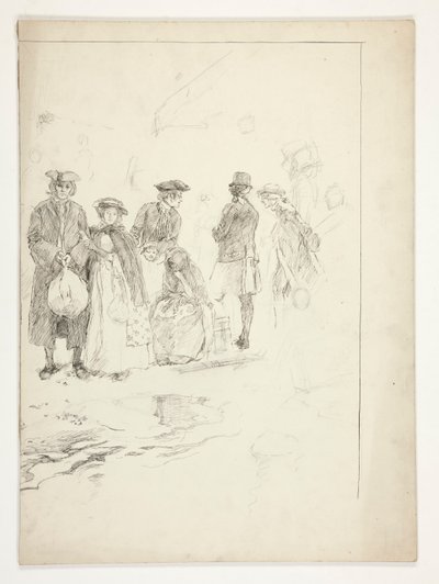 Ilustración sin título de Oliver Goldsmith de Edwin Austin Abbey