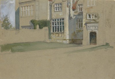 Vista de una casa inglesa de Edwin Austin Abbey