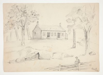 Vista de la casa de reuniones de amigas de Edwin Austin Abbey