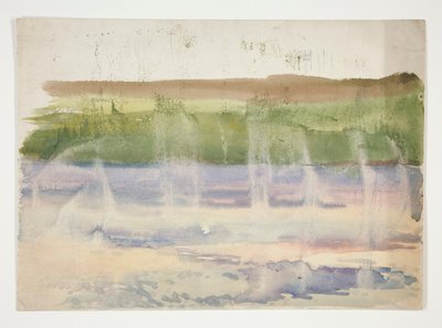 agua y campos de Edwin Austin Abbey