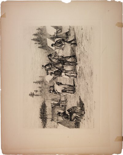 Periódicos en el campamento, 1876 de Edwin Austin Forbes